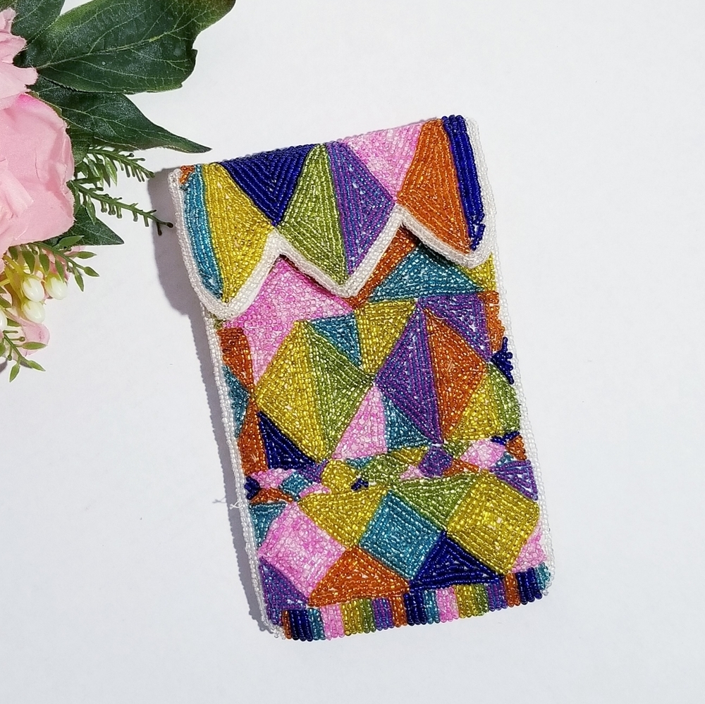 Neiman Marcus Vintage Retro Beaded Pouch Mini Bag